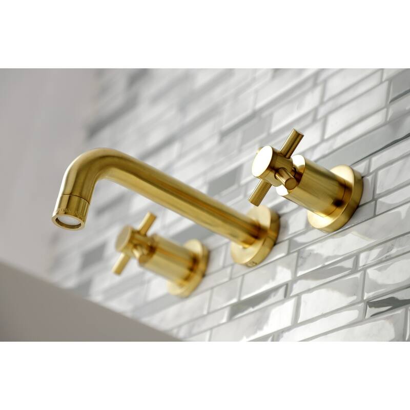 Kingston Brass Concord Two-Handle 3-Hole Wall Mount Bathroom Faucet