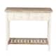Distressed White Wood 2-drawer Console Table - 31.5" H x 35.24" W x 15.55" D
