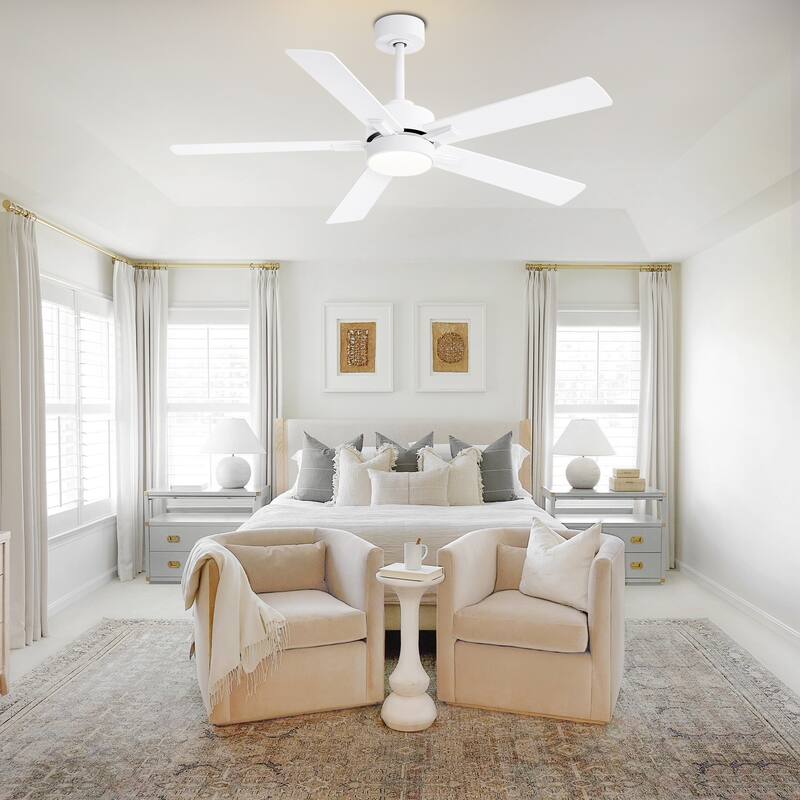 52-IN LED Ceiling Fan with Light Kit and Remote- 5 Blade