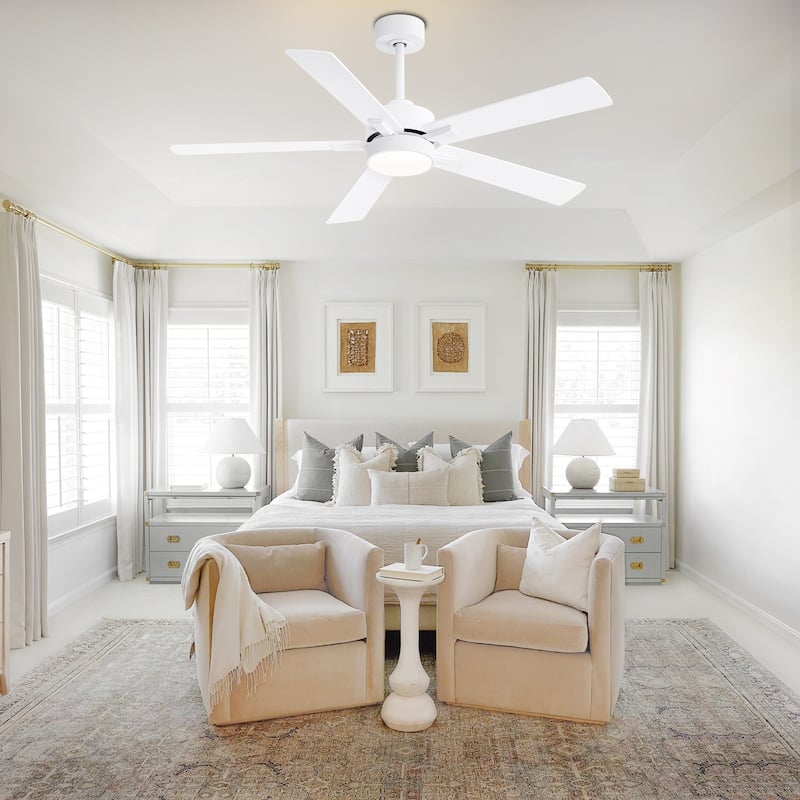 52 inch 5 Blade LED Ceiling Fan with Remote and Light Kit