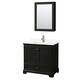 Option Dark Espresso / White Quartz Top / Polished Chrome