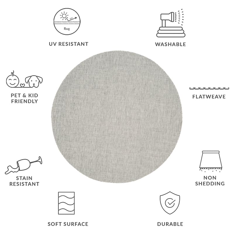 SAFAVIEH Courtyard Consilia Outdoor Waterproof Patio Backyard Rug
