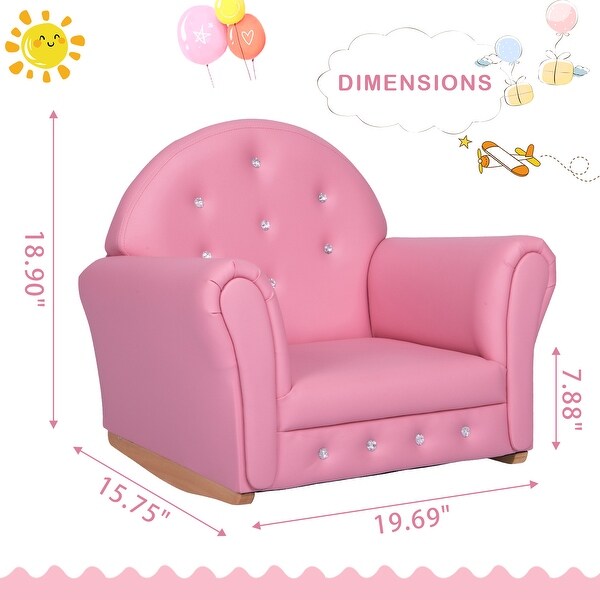Kinbor Baby Kids Sofa, High-Back Kids Armrests, Children Armrest Rocking  Chair with Wooden Construction and Legs - Bed Bath & Beyond - 35542367