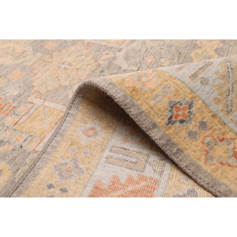 ECARPETGALLERY Hand-knotted Jules Sultane Grey Wool Rug - 4'3 x 6'1