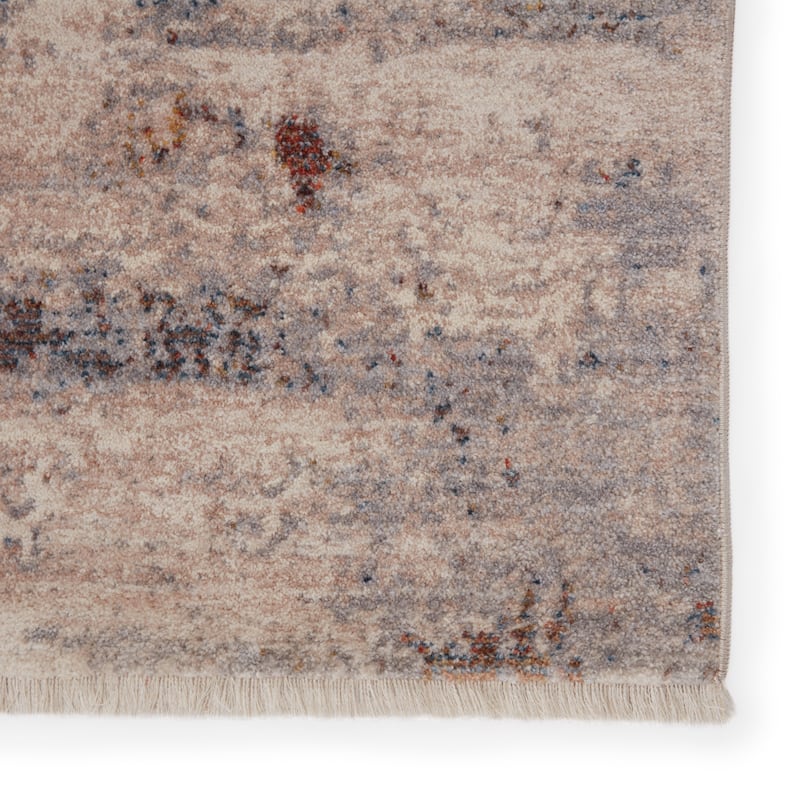 Heath Abstract Gray/ Red Area Rug