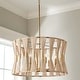 preview thumbnail 1 of 20, 6-light Modern Boho Hand-wrapped Woven Chandelier Natural Ivory Rope Fabric Drum Pendant Light