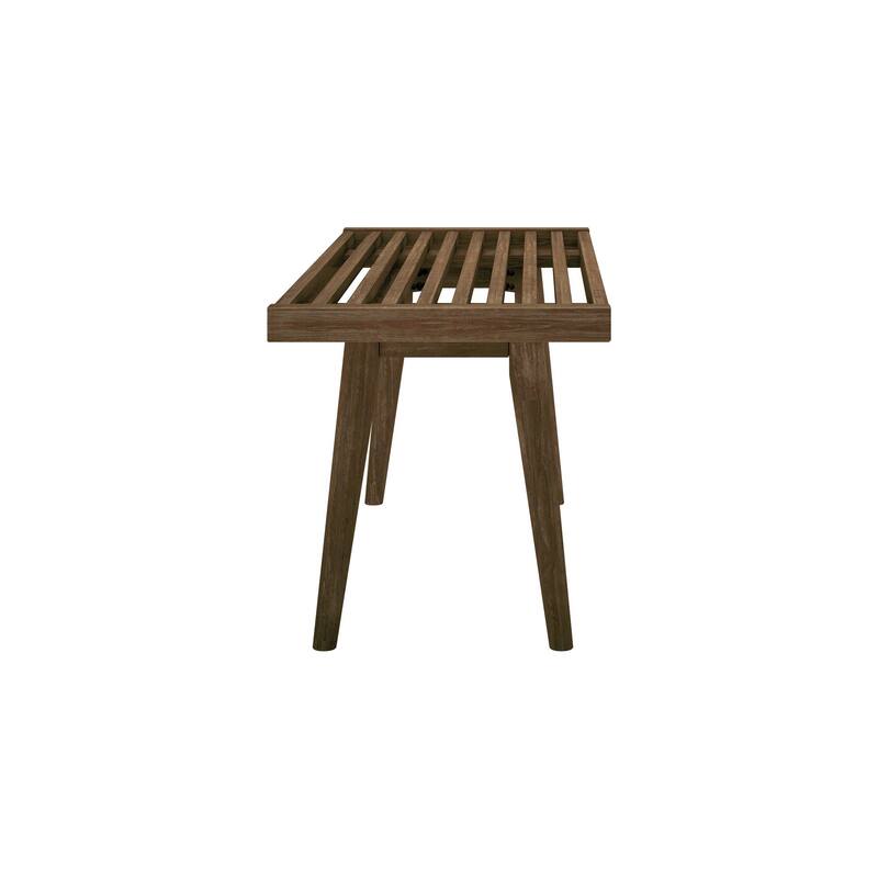 Plank and Beam Mid Century Single Wood Entryway Bench