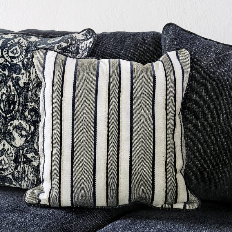 Slay Transitional NavyBlue Chenille Loveseat by Furniture of America