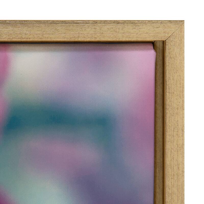 Sylvie Pink Flower Bouquet Framed Canvas Wall Art, Gold 18 x 24