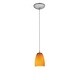 preview thumbnail 1 of 0, Access Lighting Sherry Steel Integrated LED Cord Pendant, Amber Shade