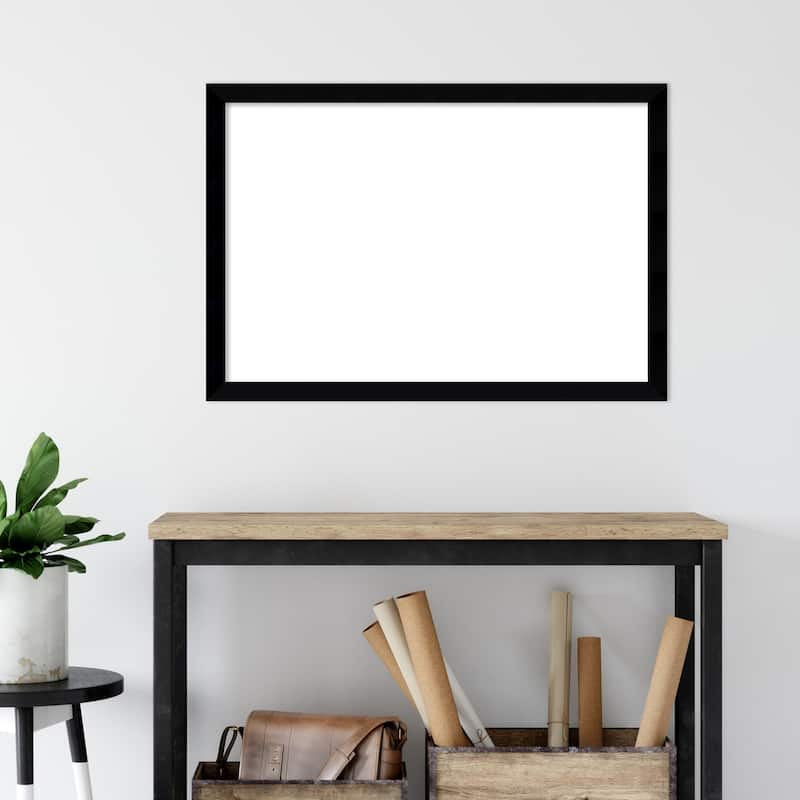 Amanti Art Black Museum Framed Dry Erase Magnetic Board