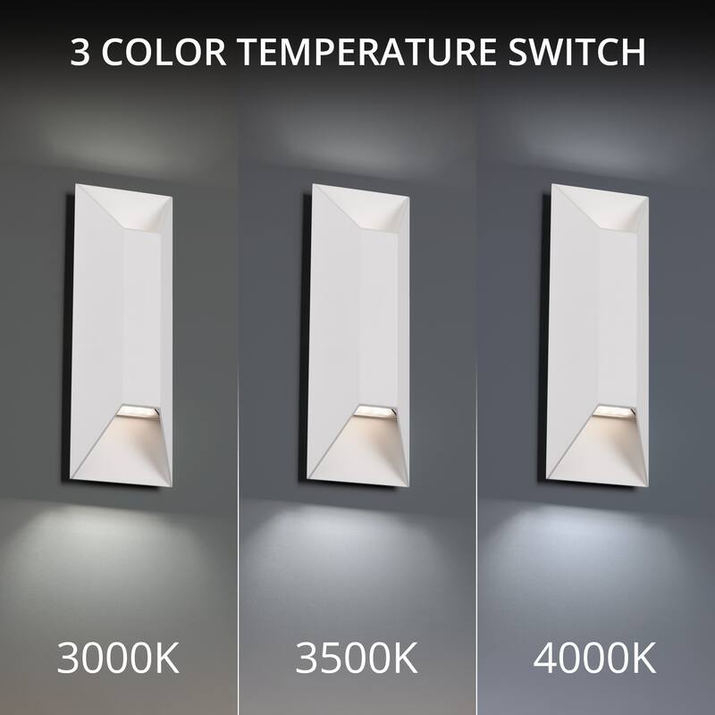 Maglev 10in LED Indoor or Outdoor Wall Light 3-CCT 3000K-3500K-4000K Set to 3000K