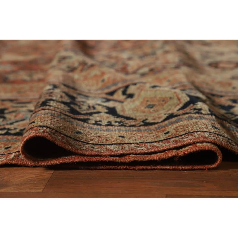 Hand Knotted Oriental 100% Wool Carpet Traditional Medallion Oranges & Rust Mahal Area Rug - 14' 5'' X 10' 11''
