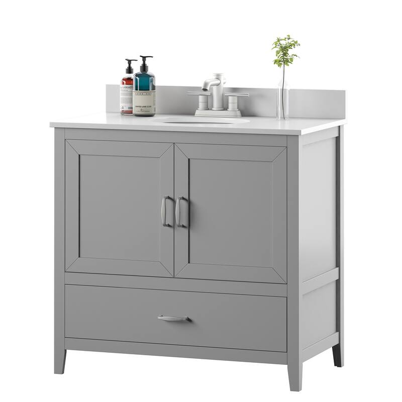 36" Traditional Bathroom Vanity with Drawer