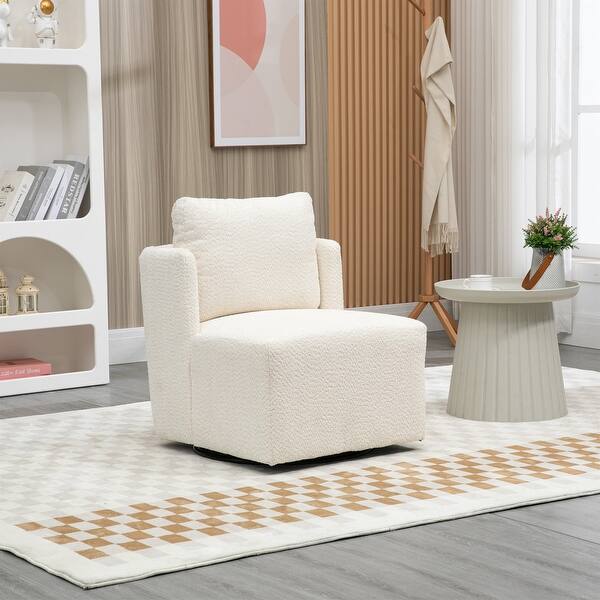 Comfy Round Accent Sofa Chair Swivel Barrel Chair for Living Room Bed