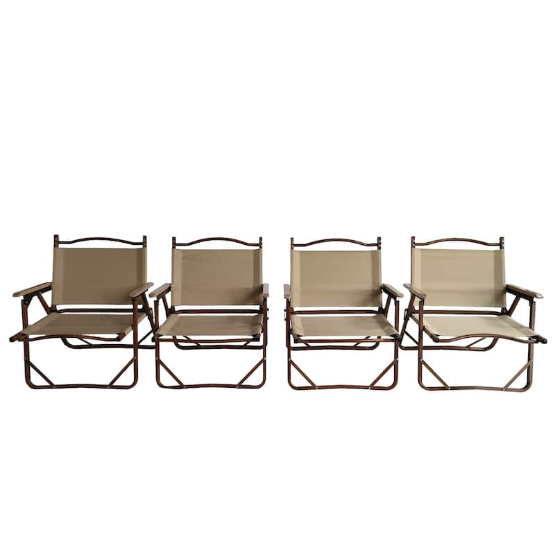 Comfy Foldable Aluminum Portable Chair with Armrests