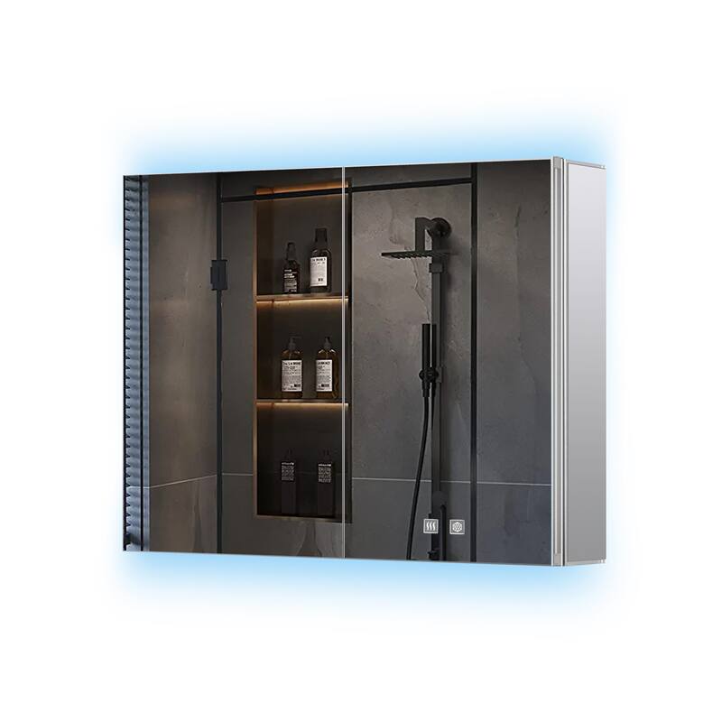 Corsica Surface-Mount LED Mirror Medicine Cabinet with Defogger
