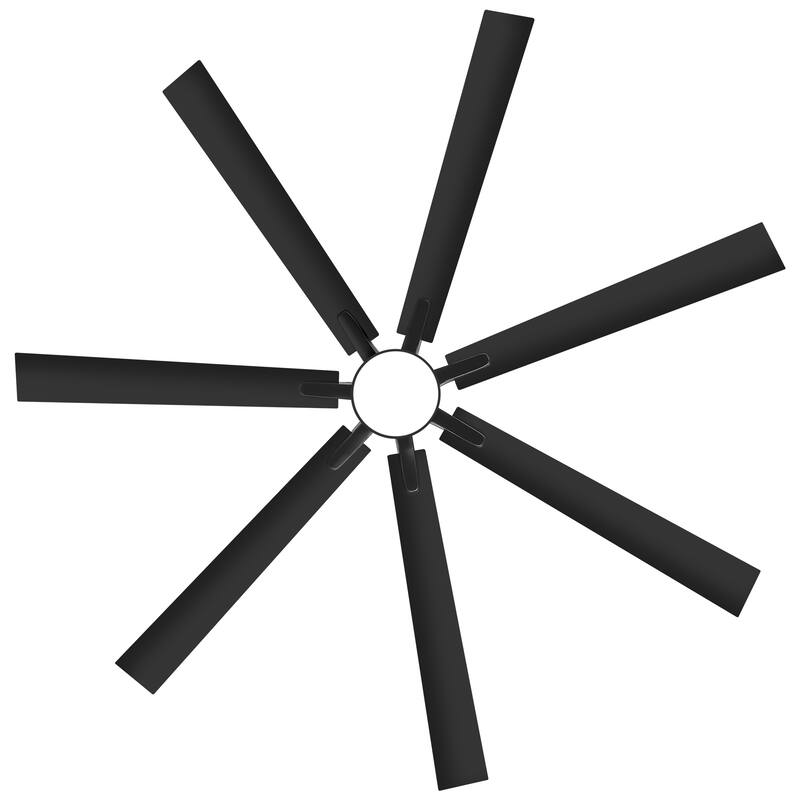 Large 72" Reversible 7-Blade Integrated Ceiling Fan with LED Light and Remote