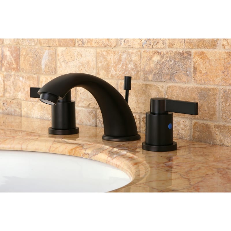 Kingston Brass Nuvo Fusion Widespread Bathroom Faucet - Free Metal Pop