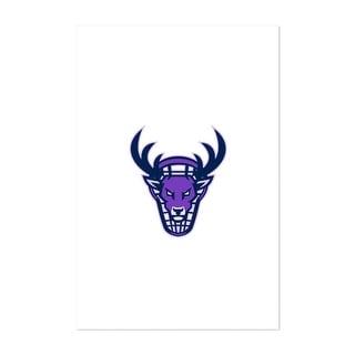 Stag Lacrosse Mascot Illustrations Animals Deer Art Print/Poster - Bed ...