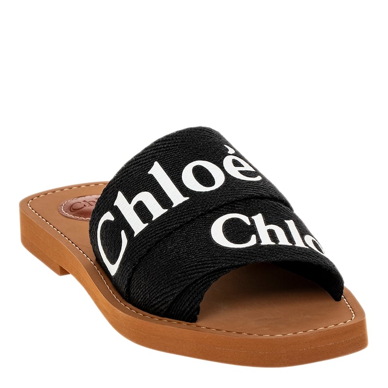 Chloe Woody Flat Mule - Black - 40 EU