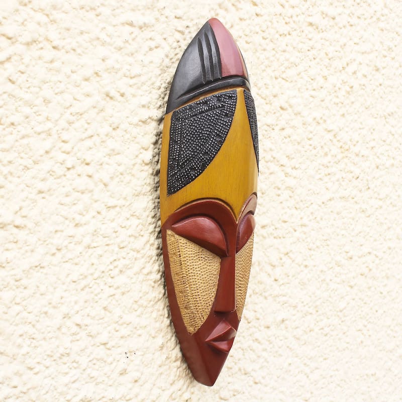 Novica Handmade God Is Good African Wood And Aluminum Mask