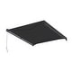 preview thumbnail 9 of 11, ALEKO Moroccan Semi-Cassette Motorized Patio Awning - Onyx Black - 20 x 10 Feet