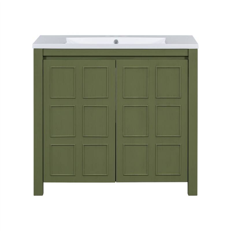 24''/36" Bathroom Vanity Organizer with Sink,Combo Cabinet Set，Bathroom Storage Cabinet