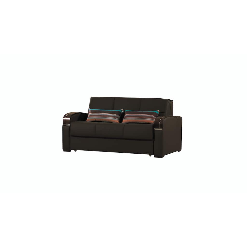 Collection Upholstered Convertible Loveseat With Storage