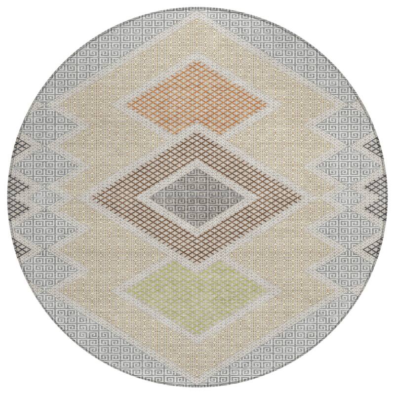 HomeRoots Geometric Transitional Rectangle Outdoor Rug