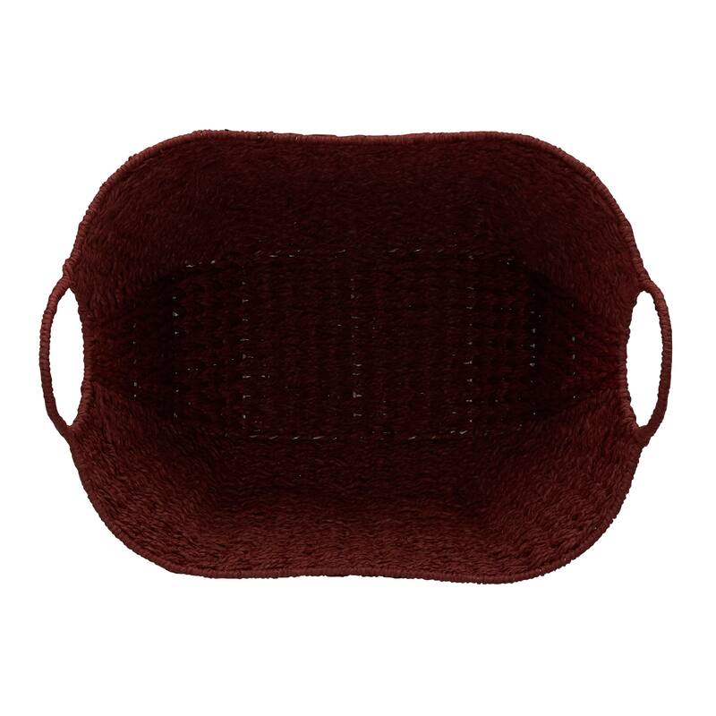 Household Essentials Woven Paper Rope Storage Basket with Handles