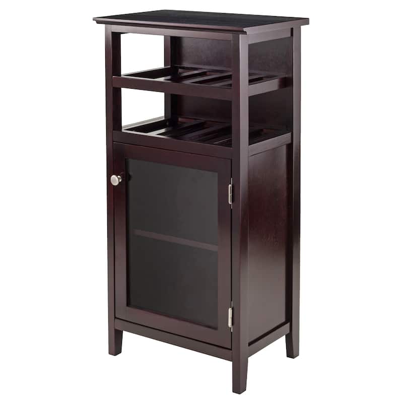 Alta Wine Cabinet, Espresso - 19.13 x 12.72 x 37.48 inches