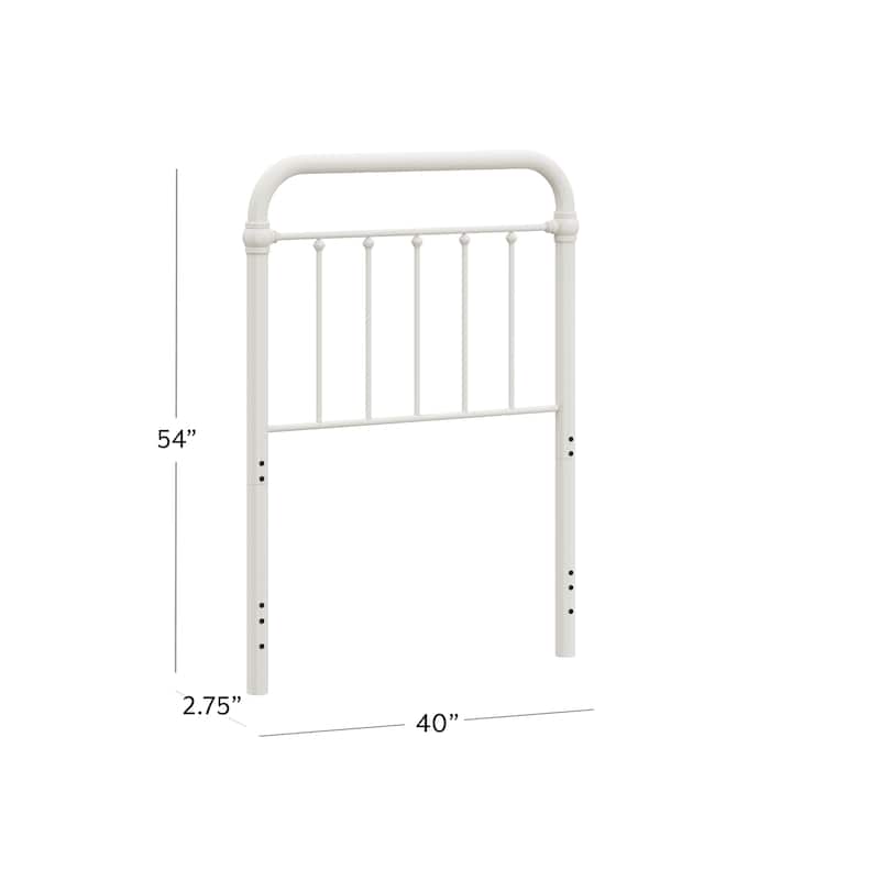Hillsdale Kirkland Metal Headboard, White