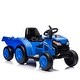 preview thumbnail 40 of 98, 12V Kids Electric Tractor with Safety Belt, Bluetooth, and Music Blue