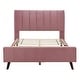 preview thumbnail 70 of 72, Twin/Full/Queen Size Velvet Upholstered Platform Bed Frame with Headboard and Wooden Slats Support, No Box Spring Needed