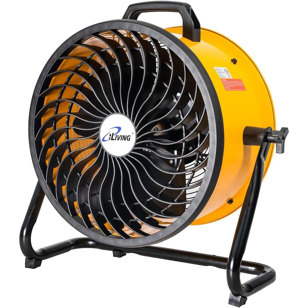 iLiving 16 in. Low Noise Turbo Fan 2800 CFM 3-Speed Portable Air Circulator for Shop, Office, Greenhouse, Home and Warehouse