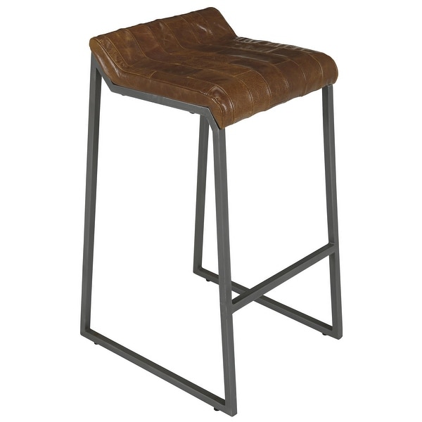 Top grain leather counter stools online