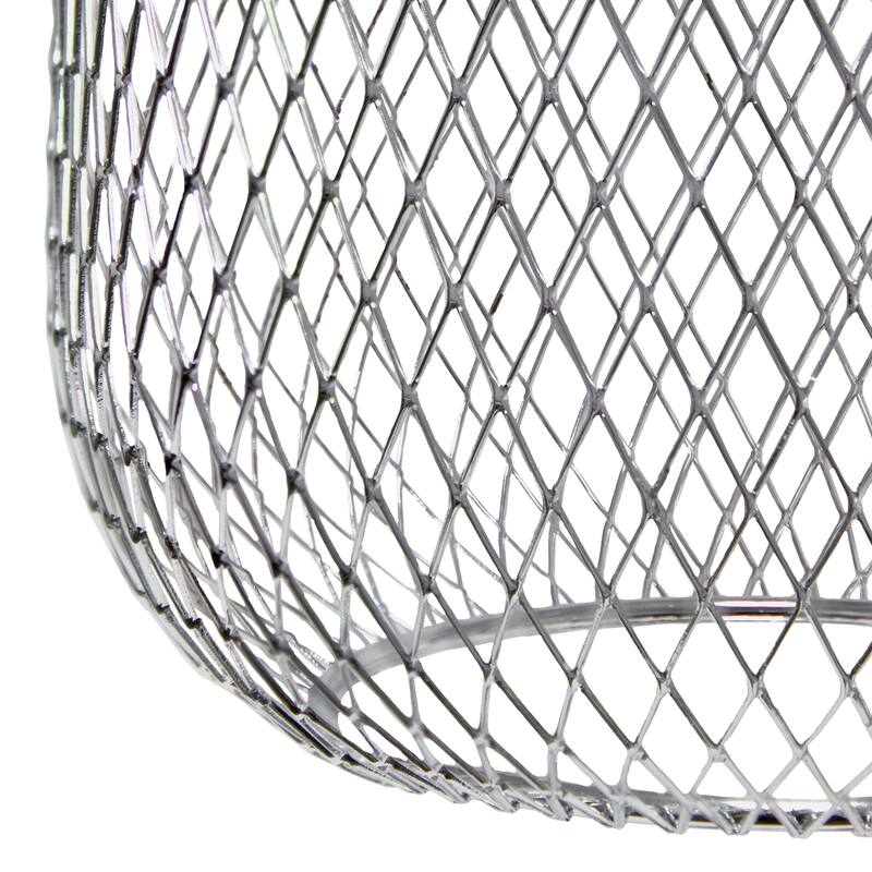 Desk Lamp with Mesh Wire Shade - 19" - Chrome Finished