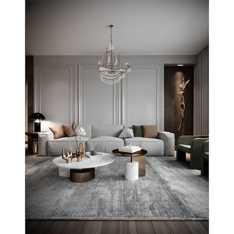 4 Light Golden Bronze Metal Chandelier With Crystal Accents