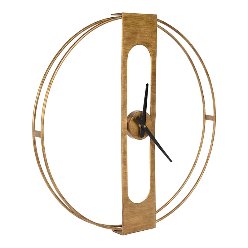Kate and Laurel Urgo Wall Clock - 22" Diameter - Gold