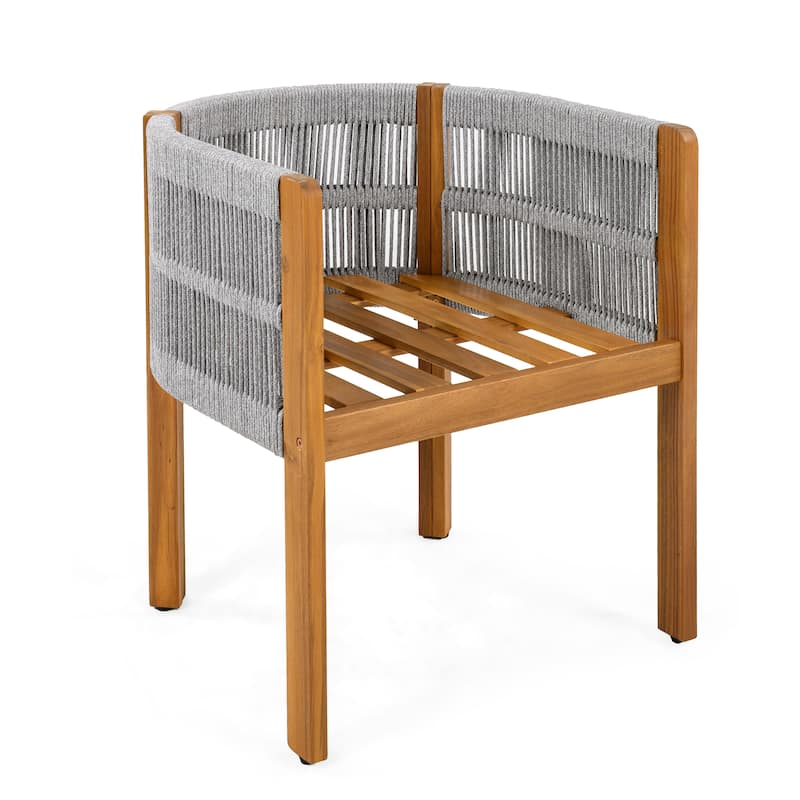 Christopher Knight Home - Isolde Acacia Wood Outdoor Dining Chair（Set of 2）