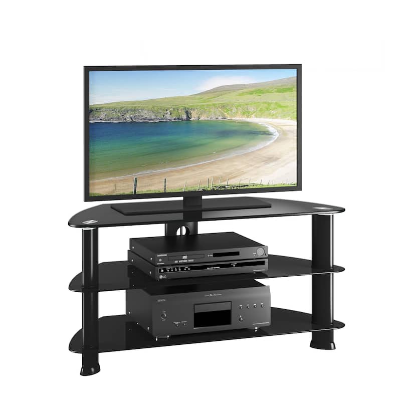 Laguna Black Glass TV Stand, for up to 48" TVs