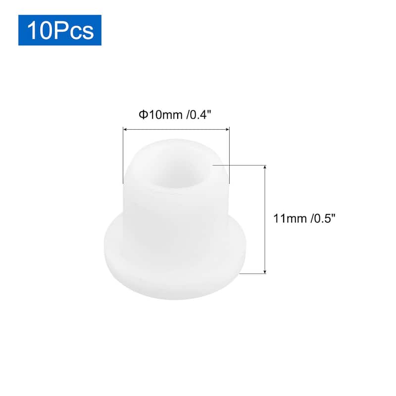10PCS Silicone Plugs, Salt Shakers Hollow Stopper Sealing Plug, White - White - 10mm