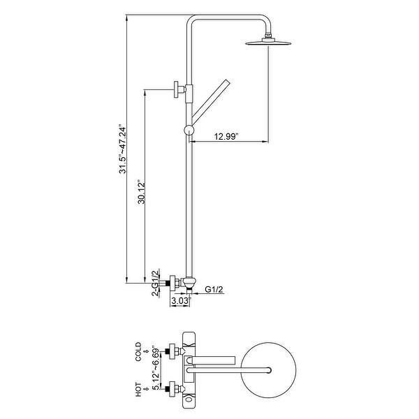 Brushed Gold Thermostatic Bathroom Slide Bar Complete Shower System ...