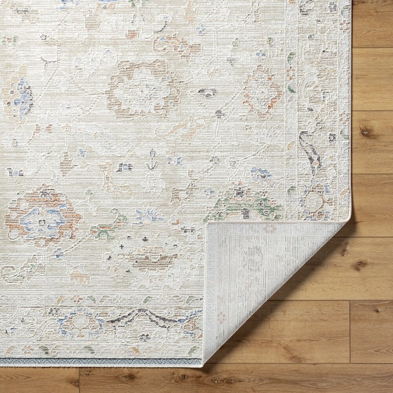 Livabliss Rivaldo Traditional Area Rug - 2'7" x 10' - Cream/Light Olive