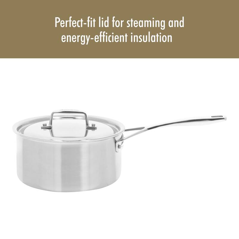 DEMEYERE Essential 5-ply Stainless Steel Saucepan with Lid