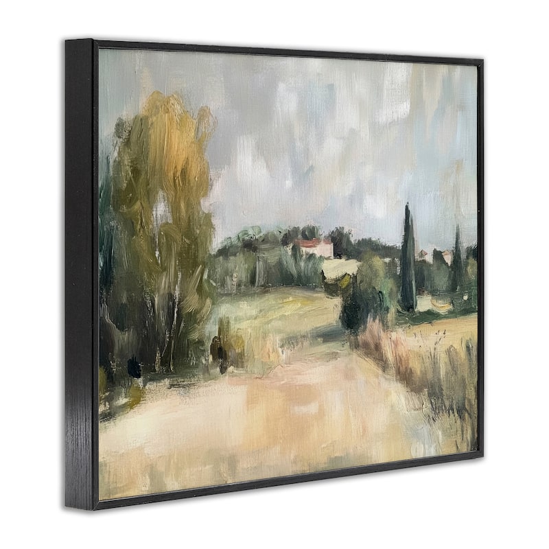 Stupell Hill Top House Landscape Framed Giclee Art Design By Petal Prints Design
