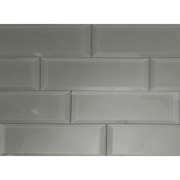 Miseno MT-WHSFEG0312-JO Frosted Elegance - 3" x 12" Rectangle Wall Tile - Glossy Visual - Gray