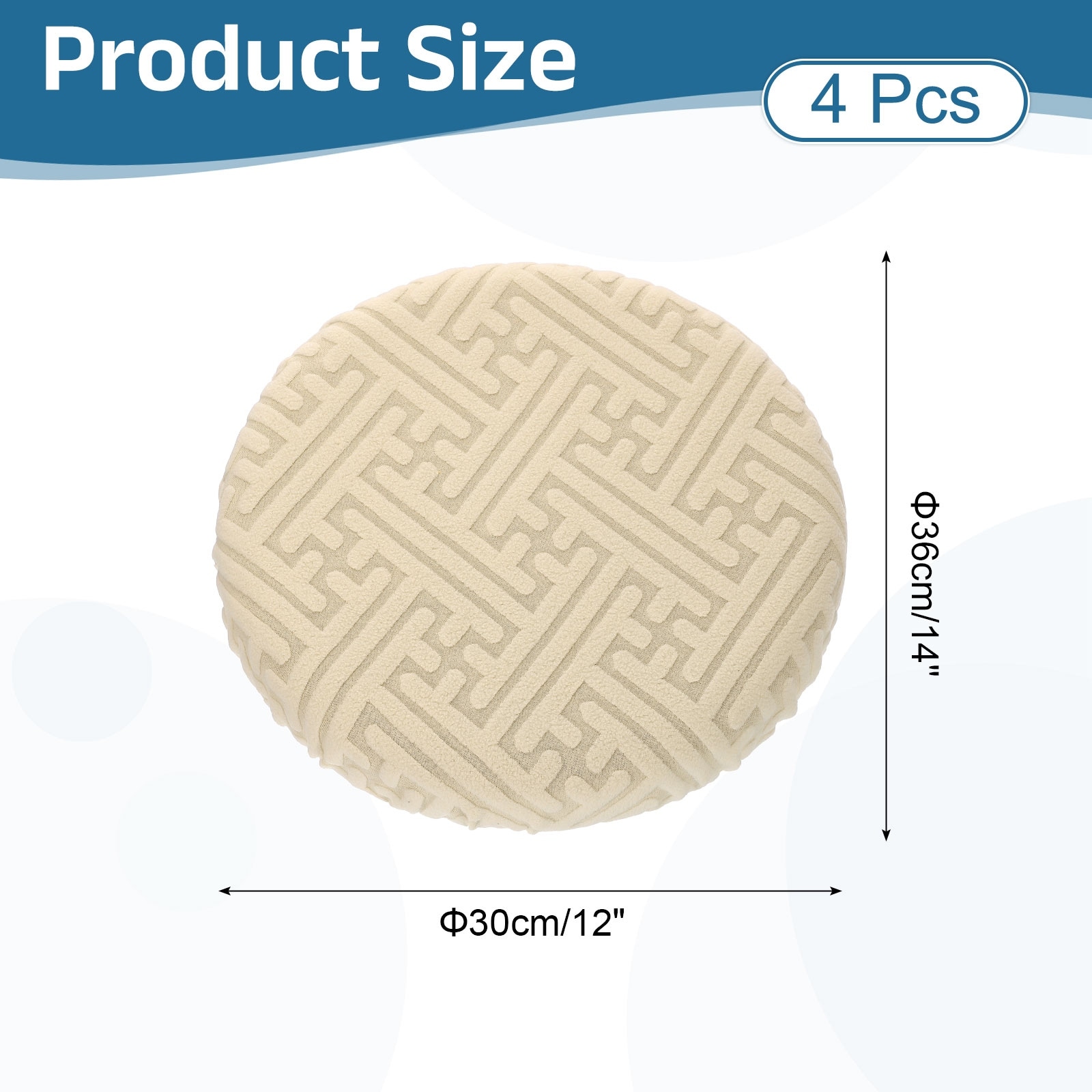 Bar Stool Covers Round, Soft Elastic Circle Stool Seat Cushion Slipcover for Home Hotel Bar Restaurant