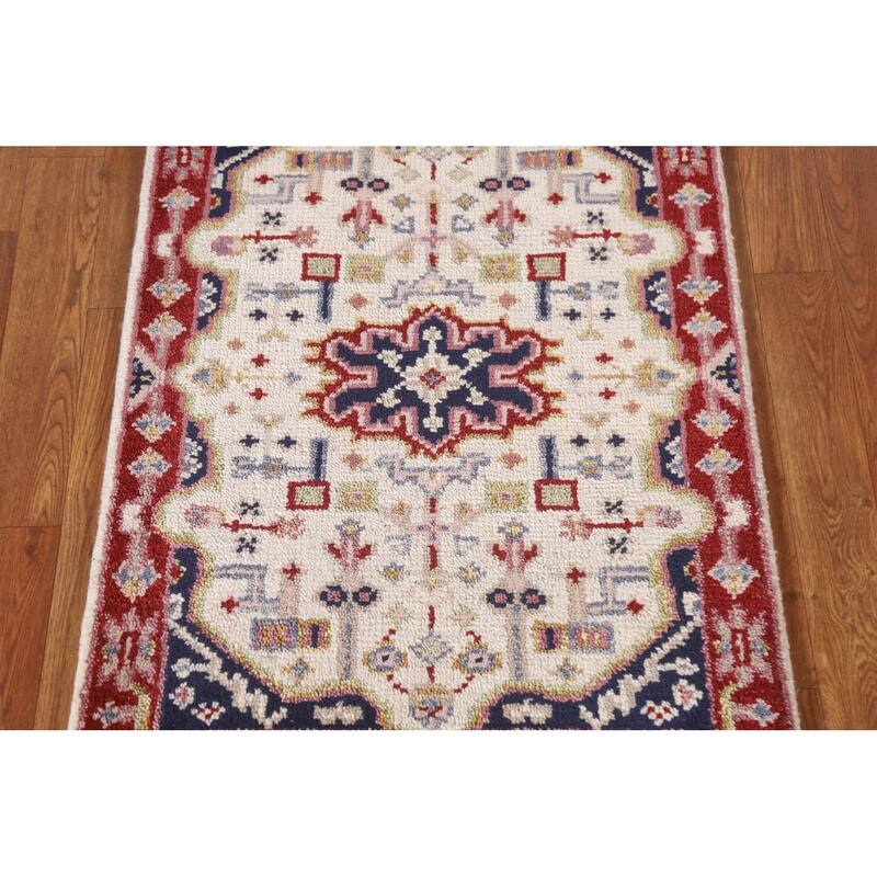Geometric Kazak Rug Hand-Knotted Wool Carpet - 2'0"x 3'0"